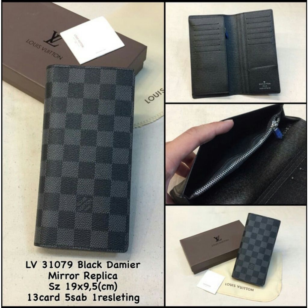 Dompet Wallet Damier Pria Wanita Lipat Panjang
