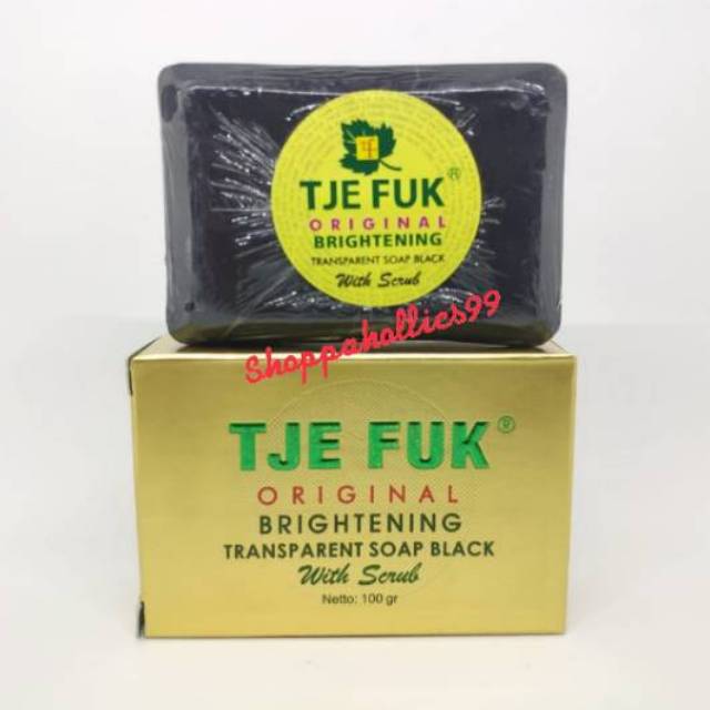 Tje Fuk Sabun Hitam / Tjefuk Original Brightening Soap Black / Sabun Tjefuk Hitam / Sabun Tje fuk