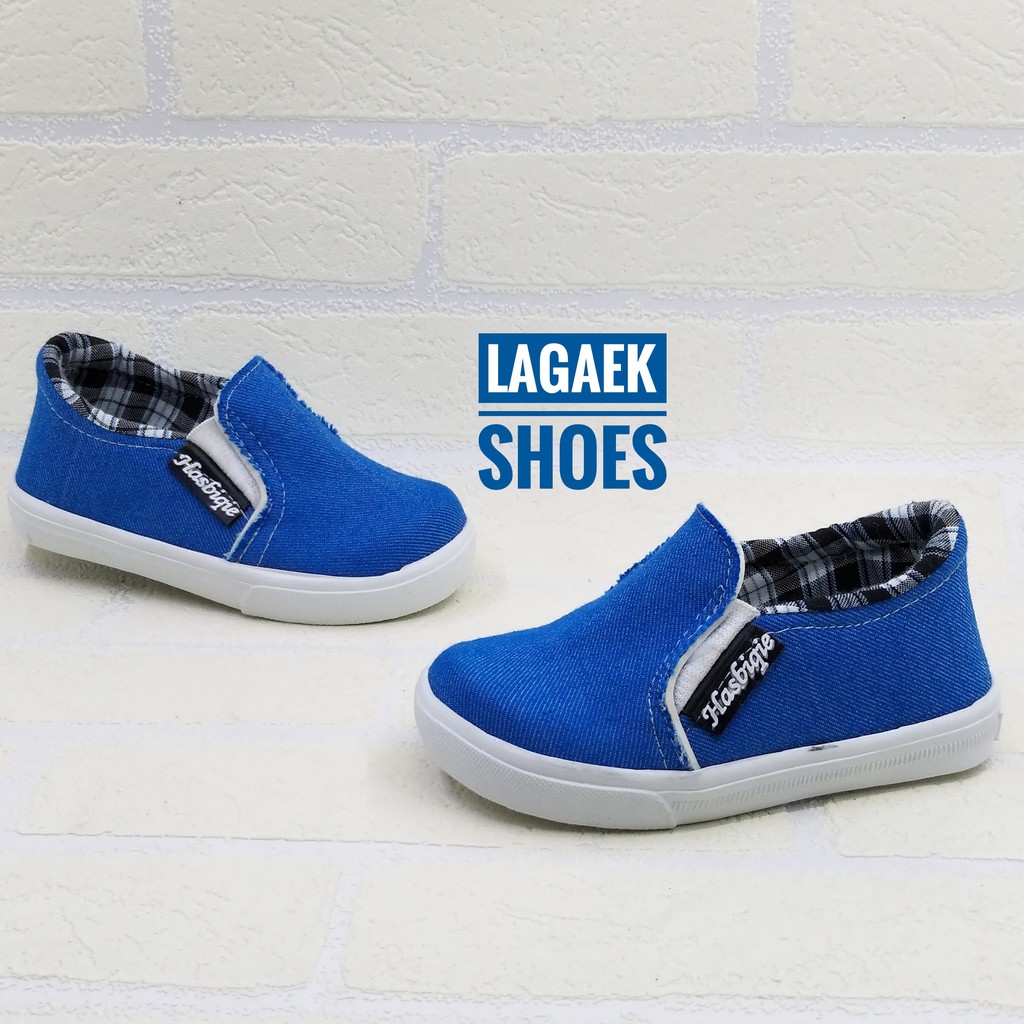 Sepatu Anak Laki Laki Size 1 Tahunan Jeans BIRU Size 22 Sepatu Anak Denim Anak Balita Cowok