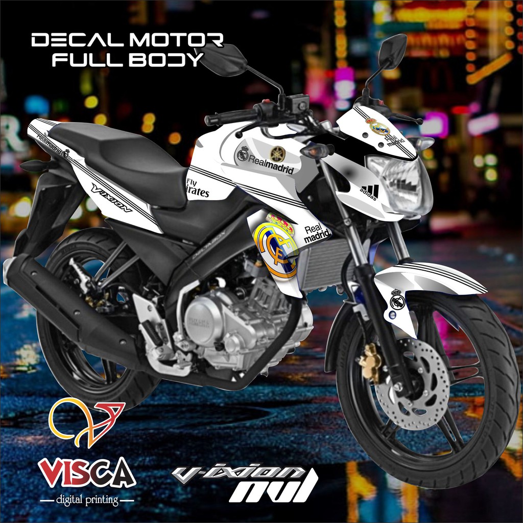 Decal Vixion NVL Decal Vixion New Stiker Vixion NVL Stiker Vixion New Real Madrid