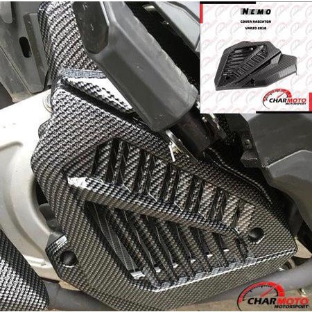 Cover Tutup Radiator Honda Vario 150 New Karbon Carbon Nemo Original PNP - Charmoto