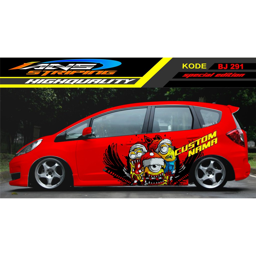 DECAL STICKER MOBIL JAZZ , BRIO / STIKER MOBIL / STIKER MOBIL AGYA JAZZ AGYA / STIKER PRINT MOBIL