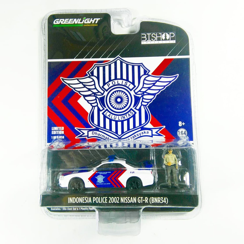 GREENLIGHT INDONESIA POLICE NISSAN 2002 GTR (BNR34)