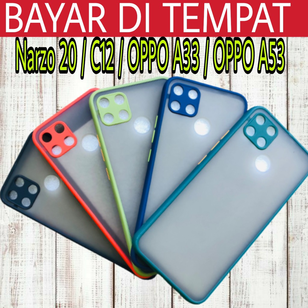 Skin Feel Softcase Pelindung kamera Narzo 20 / NARZO 30A / C25 / C12 / OPPO A33 / A53