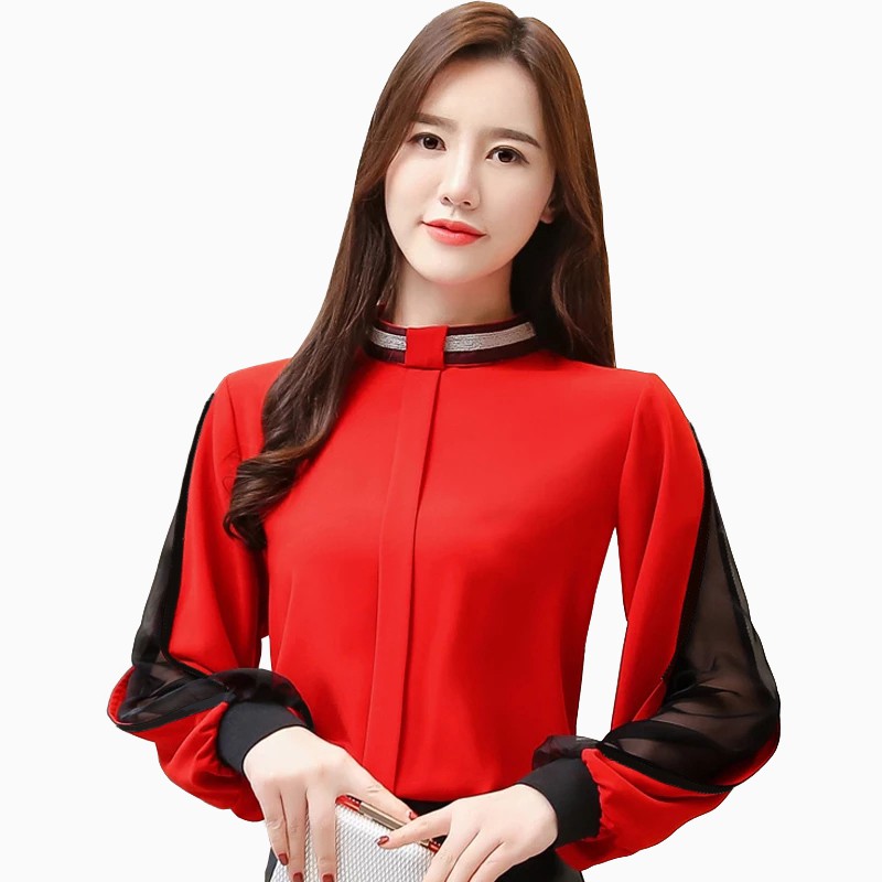 Blouse Lengan panjang Wanita Gaya Korea variasi mote Model Terbaru - XSHOP Estiana