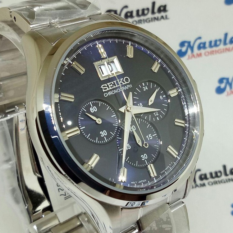 Seiko Quartz SPC081P1 Chronograph Blue Dial - Jam Tangan Pria SPC081