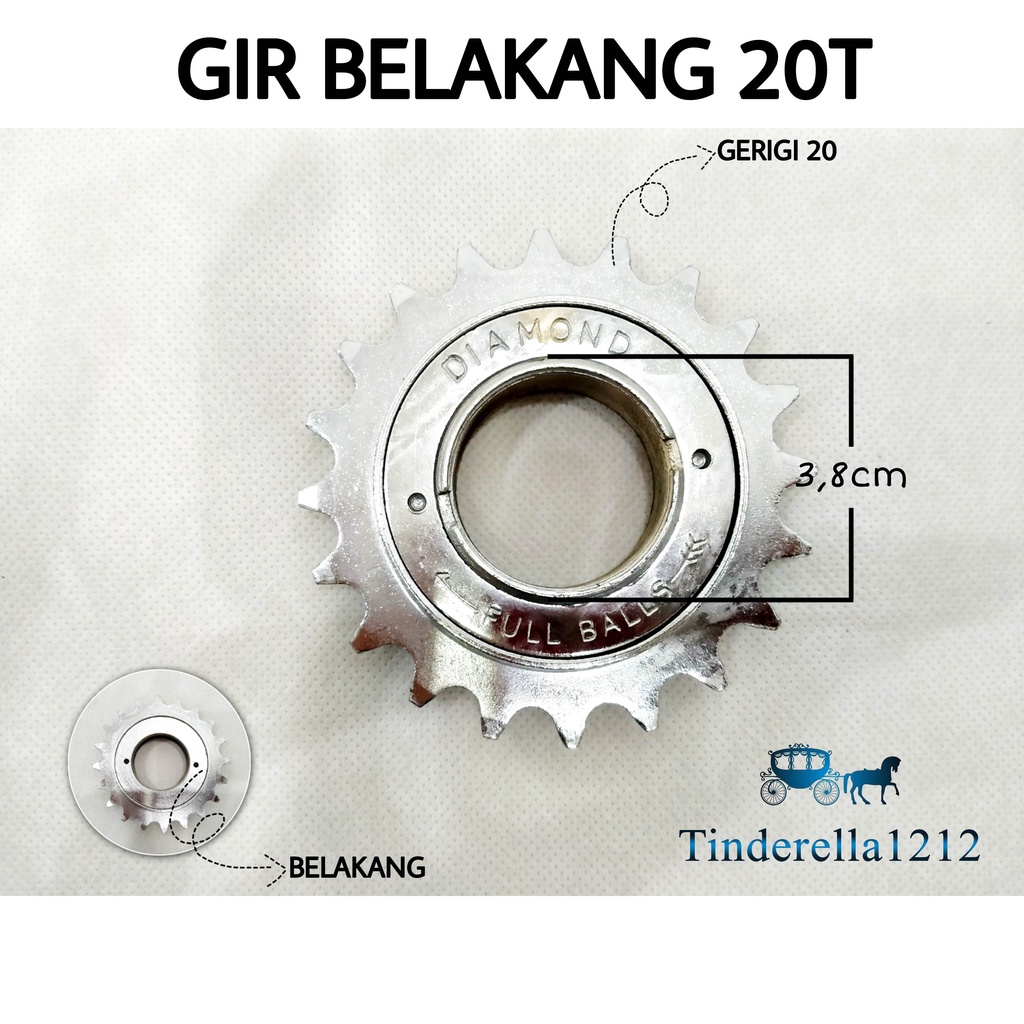 GIR BELAKANG SEPEDA 20 T