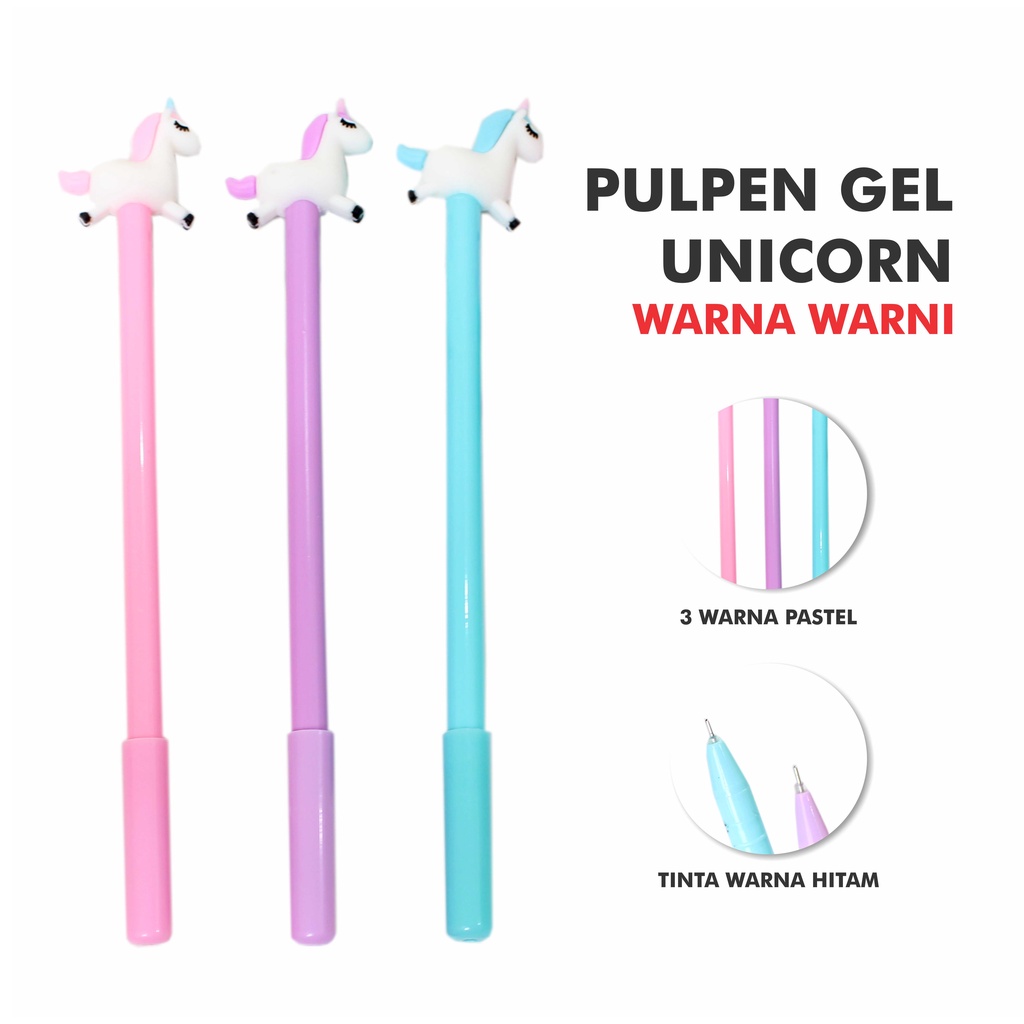 

Pulpen Gel / Pulpen Karakter / Pulpen Warna Warni Unicorn Pena Lucu