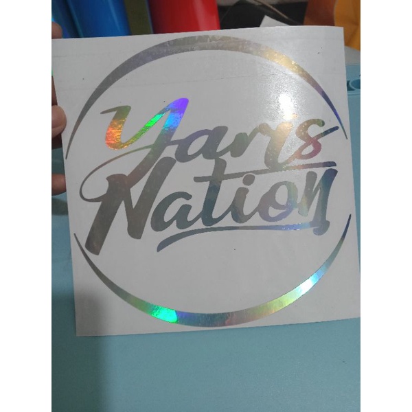 

sticker Yaris nation cutting sticker mobil Toyota