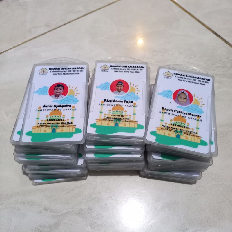 

Cetak ID Card 2 Sisi + Holder + Lanyard Sablon