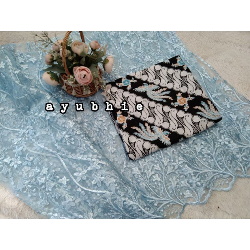 kain batik jarik seragaman tule tile lilac seno putih bridemaids