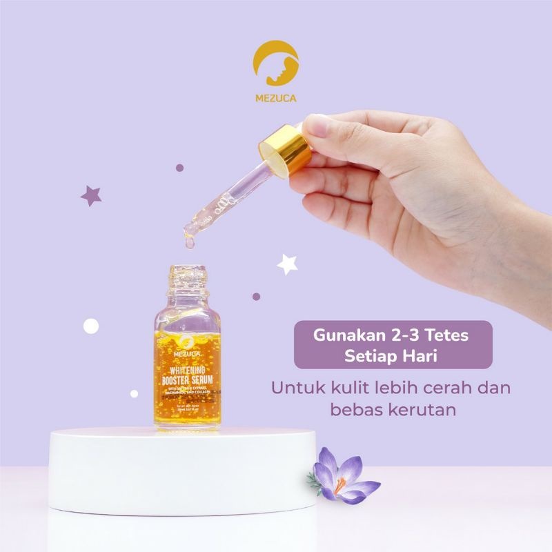 ❤ MEZUCA ❤ Serum Saffron Whitening Booster Serum with Niacinamide 20ML and Collagen Pemutih Wajah Glowing - Keluarga id