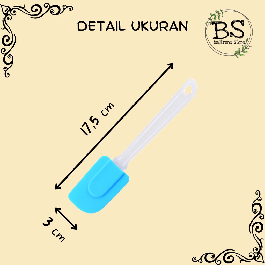 Spatula Silikon Mini Pengaduk Adonan Serbaguna