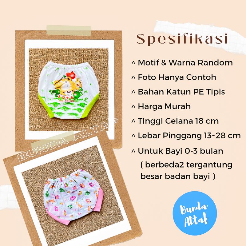 6 pcs Celana Bayi Segitiga Murah Pakaian Bayi Baru Lahir