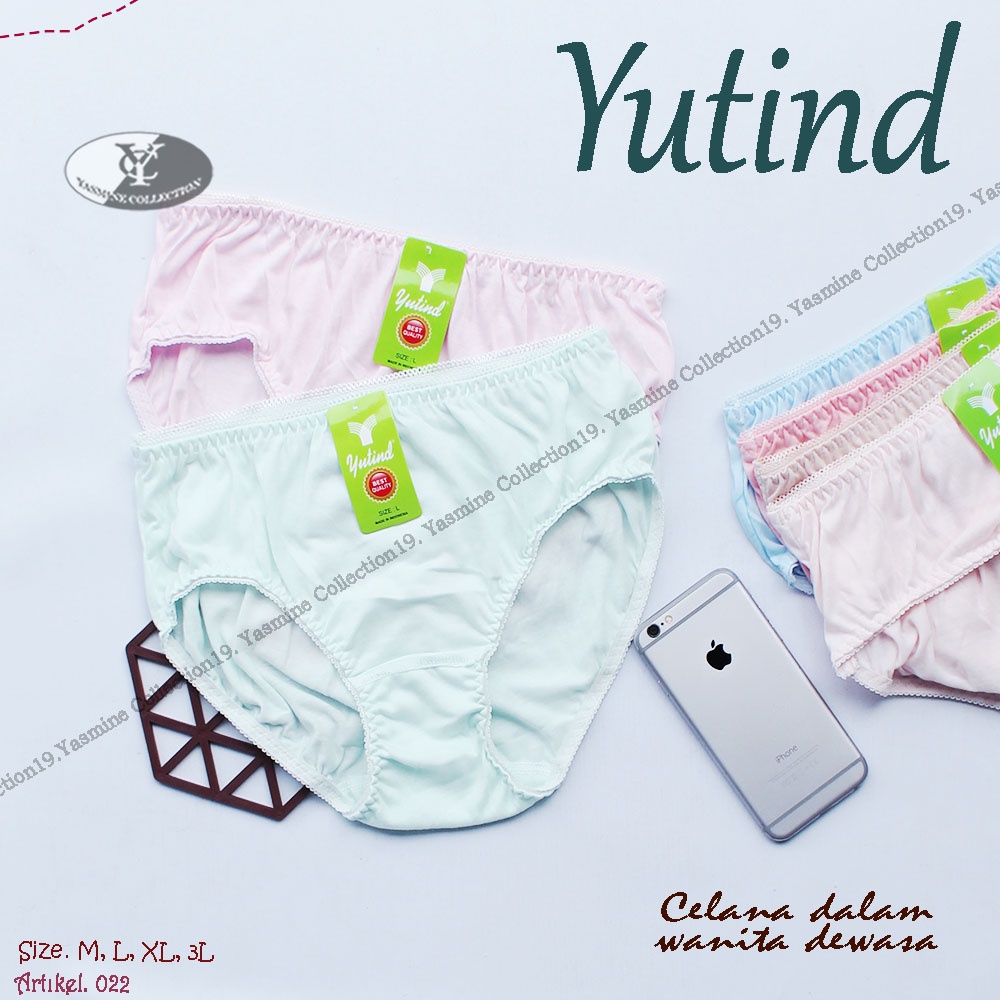 Grosir  12 pcs - CD YUTIND 022 | Celana Dalam Wanita yutind karet renda - Yutind