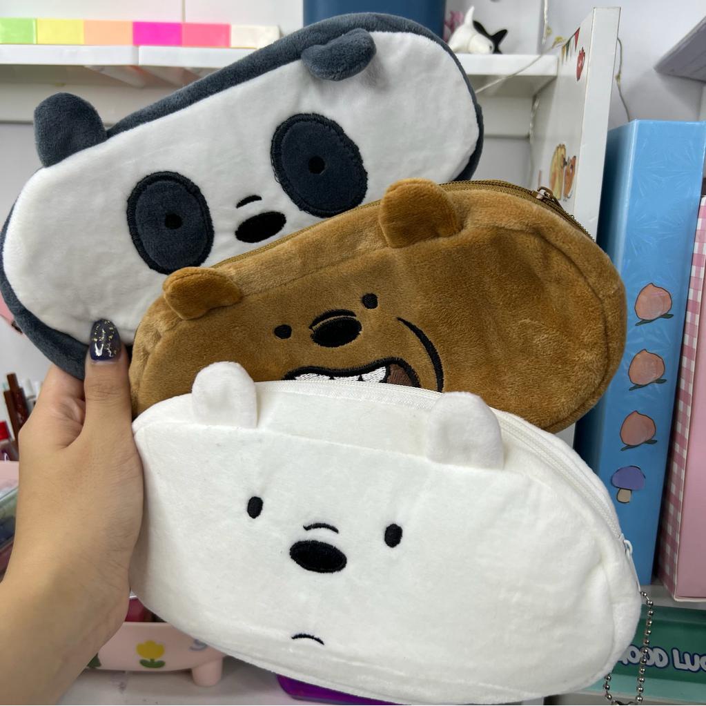 Jual Kotak Pensil We Bare Bears Tempat Pensil Kain Panda Beruang Putih