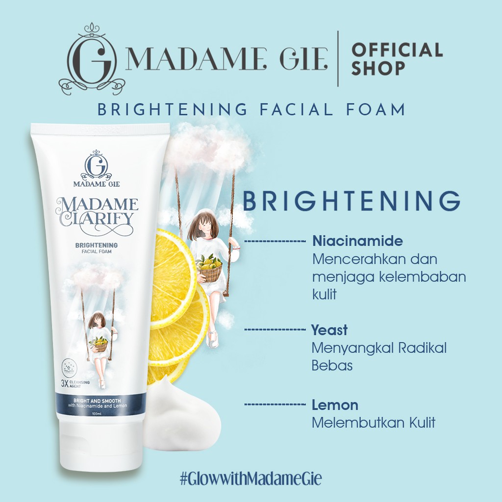 Madame Gie Madame Clarify Facial Foam - Skin Care Pembersih Wajah