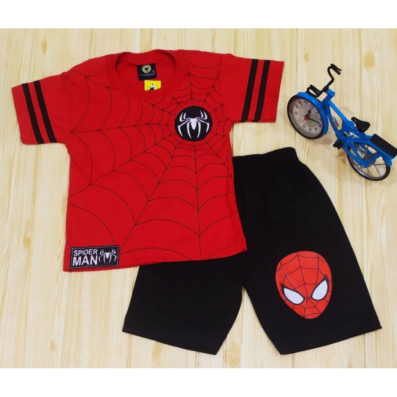 SETELAN SPIDERMAN PREMIUM 2-10 THN-BAJU ANAK TERBARU/Typhoon