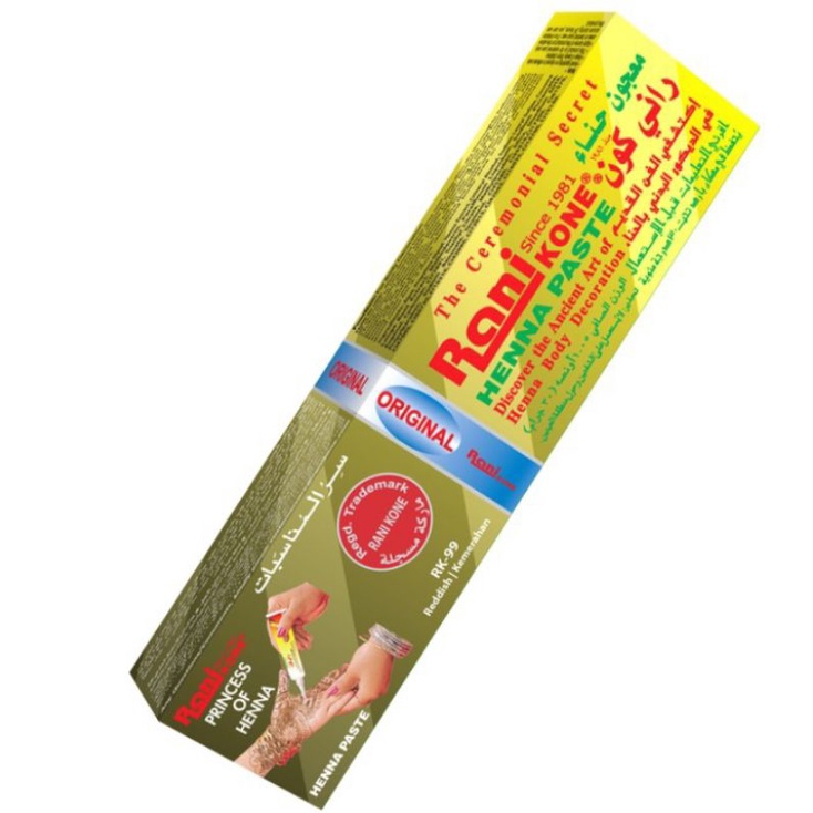 Ranikone pasta henna Body decoration pacar kulit RK99 ukuran 30g (besar)