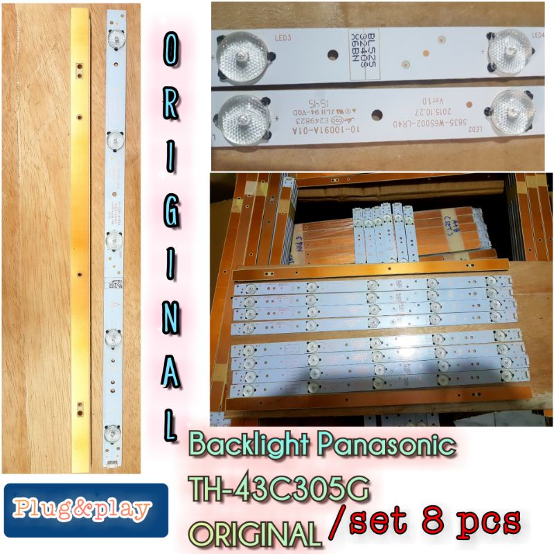 BACKLIGHT TV PANASONIC TH 43C305G  LAMPU LED BACKLIGHT PANASONIC TH43C305G  Backlight panasonic TH43