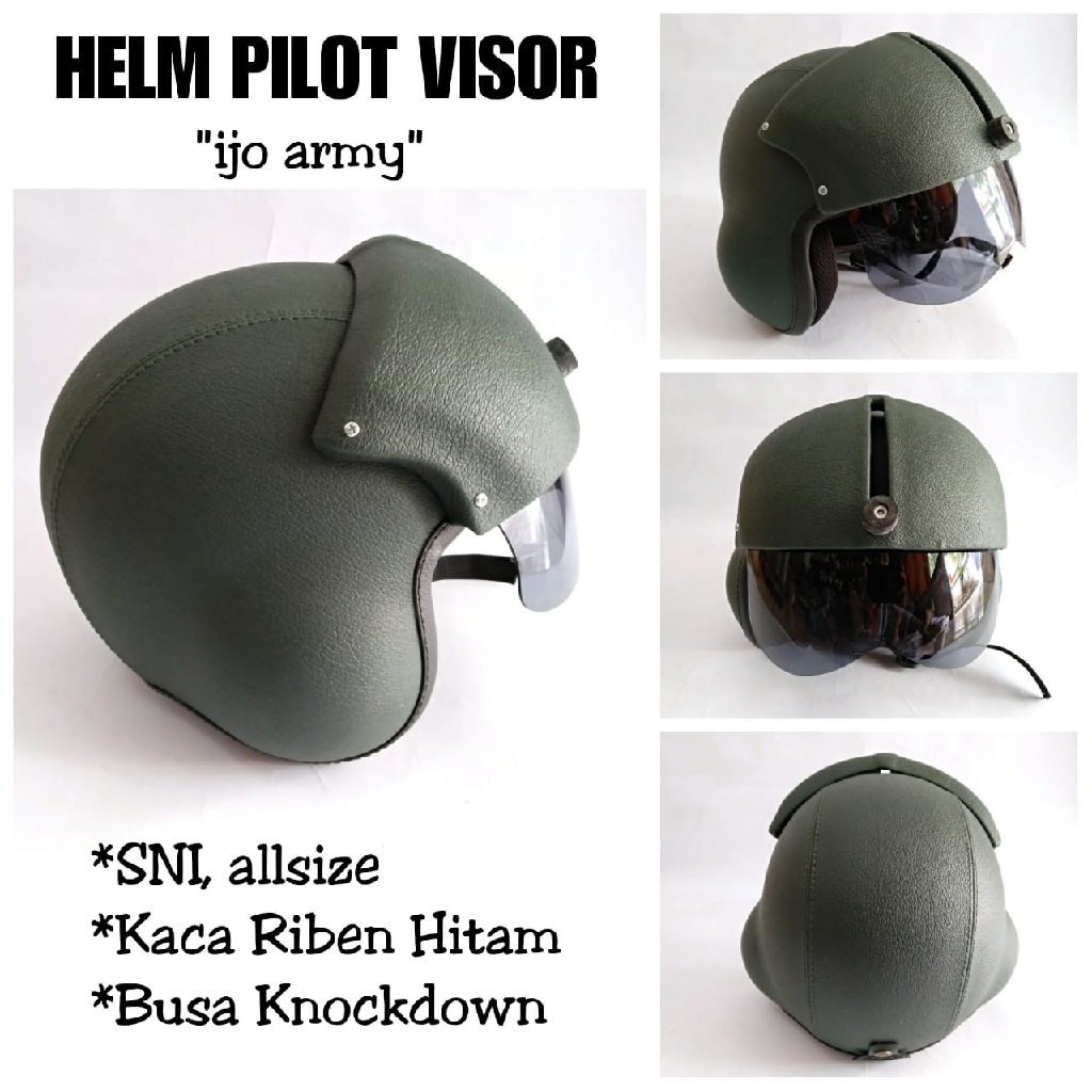 Helm Pilot Retro, helm Pilot Visor Retro Klasik, hel pilot kulit Jadul, Helm pilot vintage