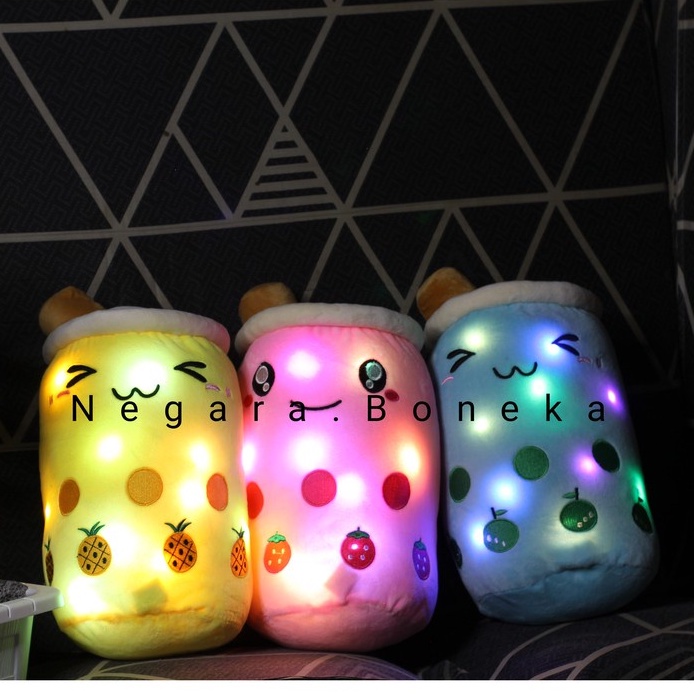 Boneka Boba Bubble Milk Tea Sugar Led murah Strawberry Nanas Bluebery LED Lucu dan Imut
