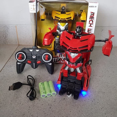 MAINAN MOBIL REMOTE CONTROL ROBOT TRANSFORM FERRARI VENENO ARES