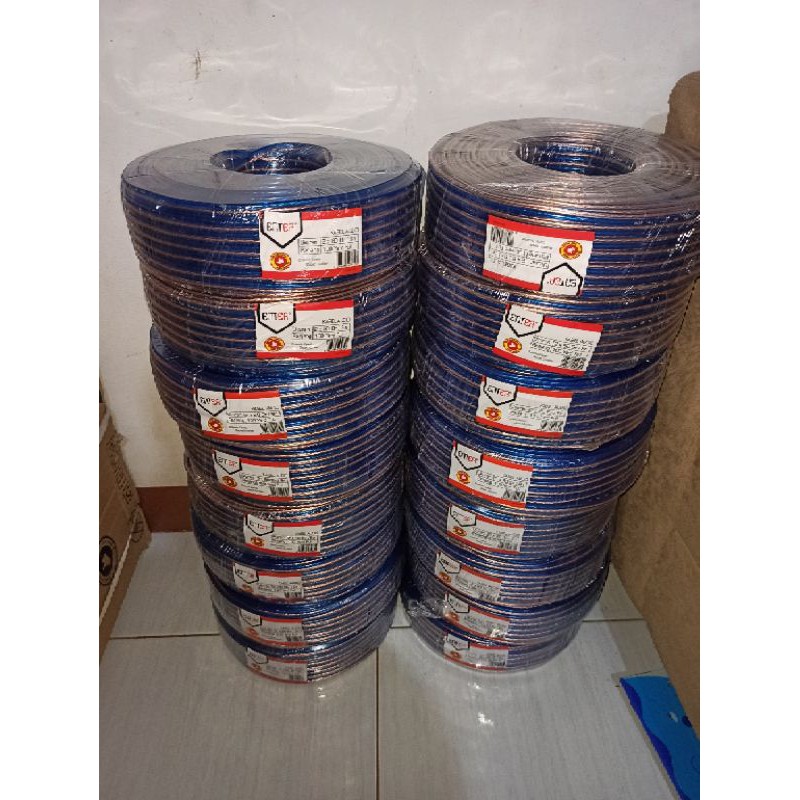 1 Roll kabel transparan 2x80 100yard ENTER / Kabel serabut isi dua Bahan Berkualitas