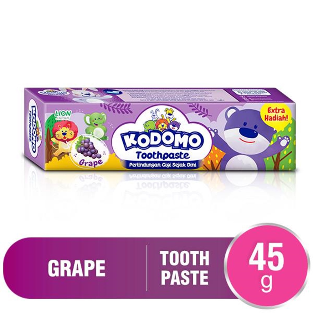 ❤ UNDER100 ❤ KODOMO Toothpaste Tube 45g | Pasta Gigi Anak Balita | Strawberry | Grape | Orange | Melon BPOM