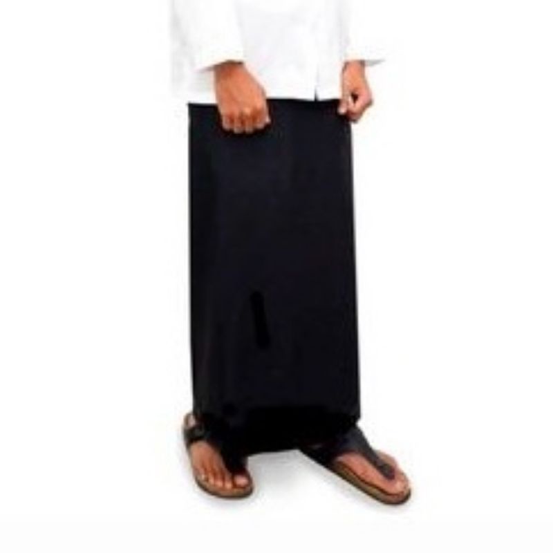 Sarung Hitam Polos Bahan Atlas/Sarung Polos/Sarung Murah