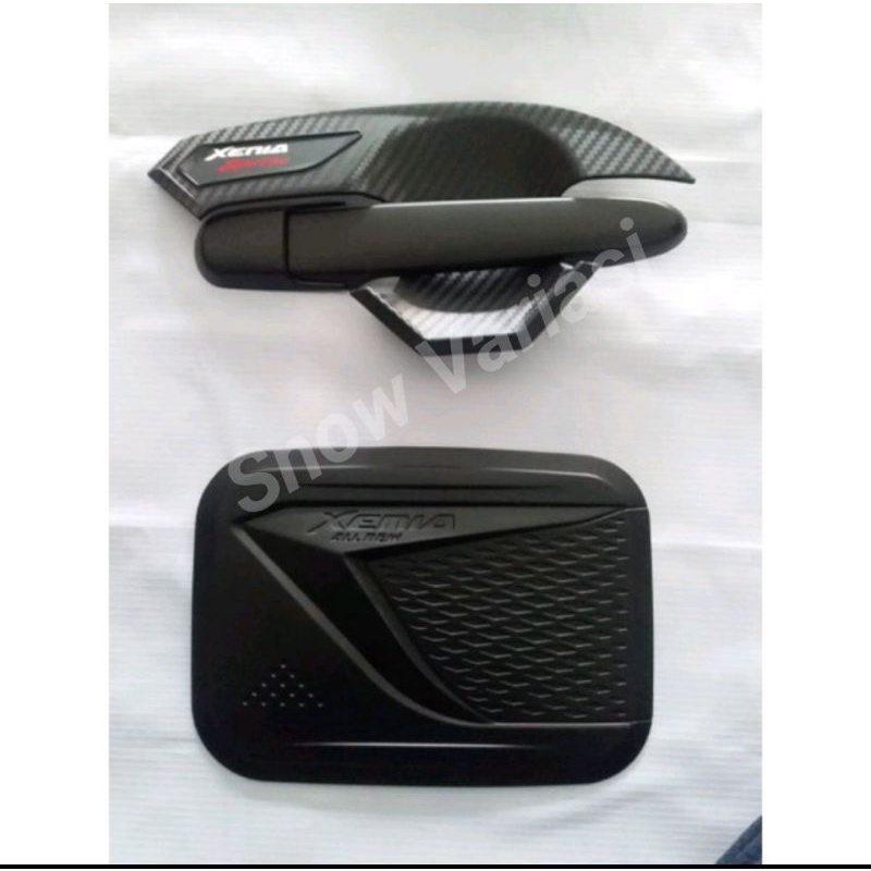 Paket outer handle tank cover all new xenia 2019 2020 carbon hitam doff jsl