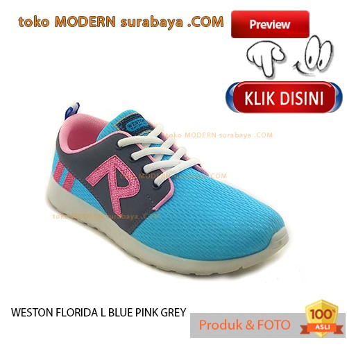 WESTON FLORIDA L BLUE PINK GREY sepatu wanita casual sneakers