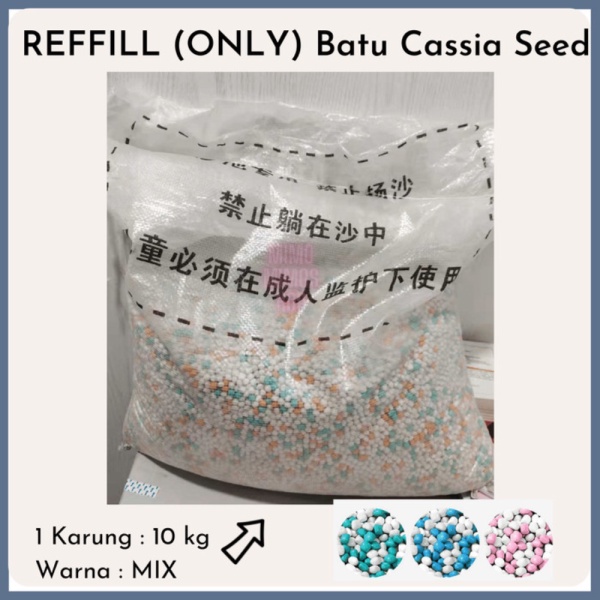 SAND POOL - kolam pasir batu cassia seed mainan motorik anak - REFFILL BATU Murah