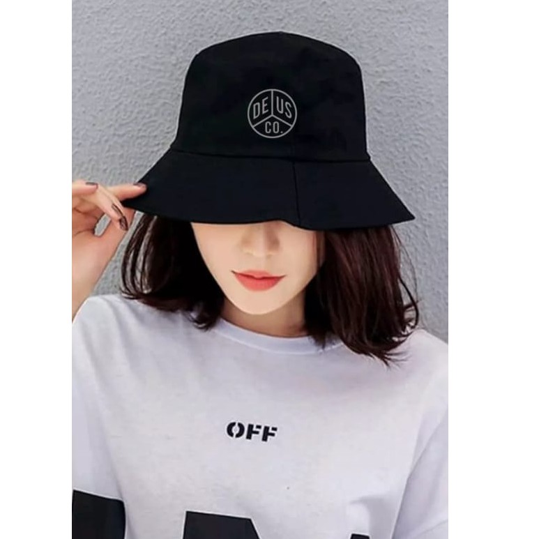 TOPI BUCKET HAT / BUCKET HAT JAKSEL TERKINI  LOGO DEUS / PRIA & WANITA [REAL PICT]