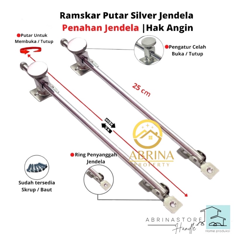 Ramskar putar jendela hak angin jendela penahan jendela awet murah