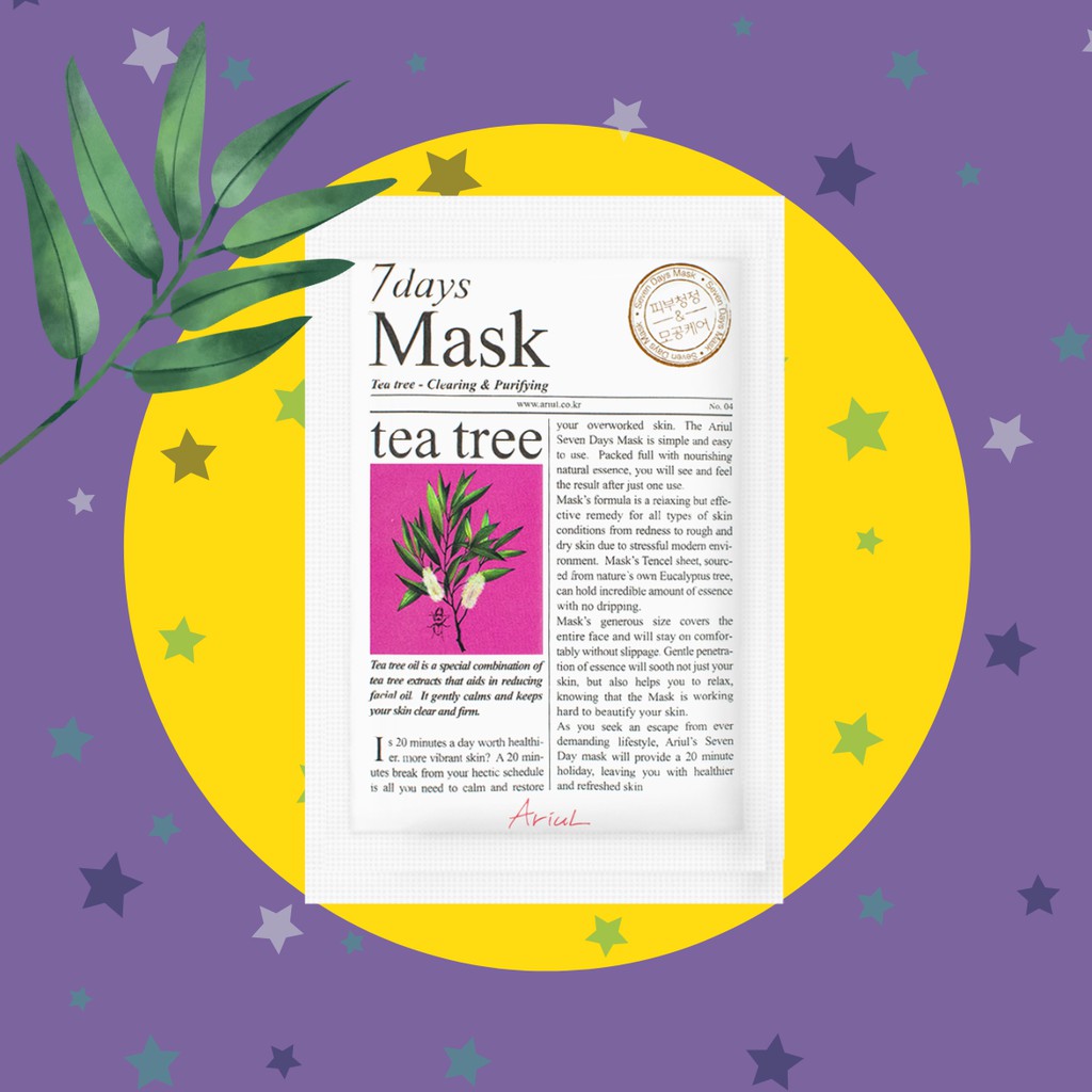 [BPOM] ARIUL 7 DAYS SHEET MASK varian Tea Tree