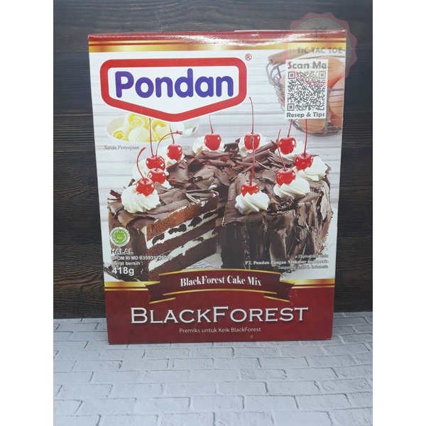 Pondan Black Forest 412gram / Pondan Black Forest / Pondan Black Forest Cake Mix / Pondan Black Forest Cake Mix instan