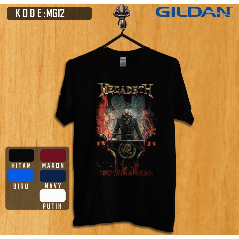kaos band megadeth original gildan mg 12