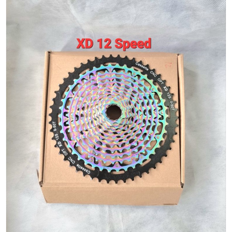 Sprocket 12 Speed 9-50T XD Drive Rainbow