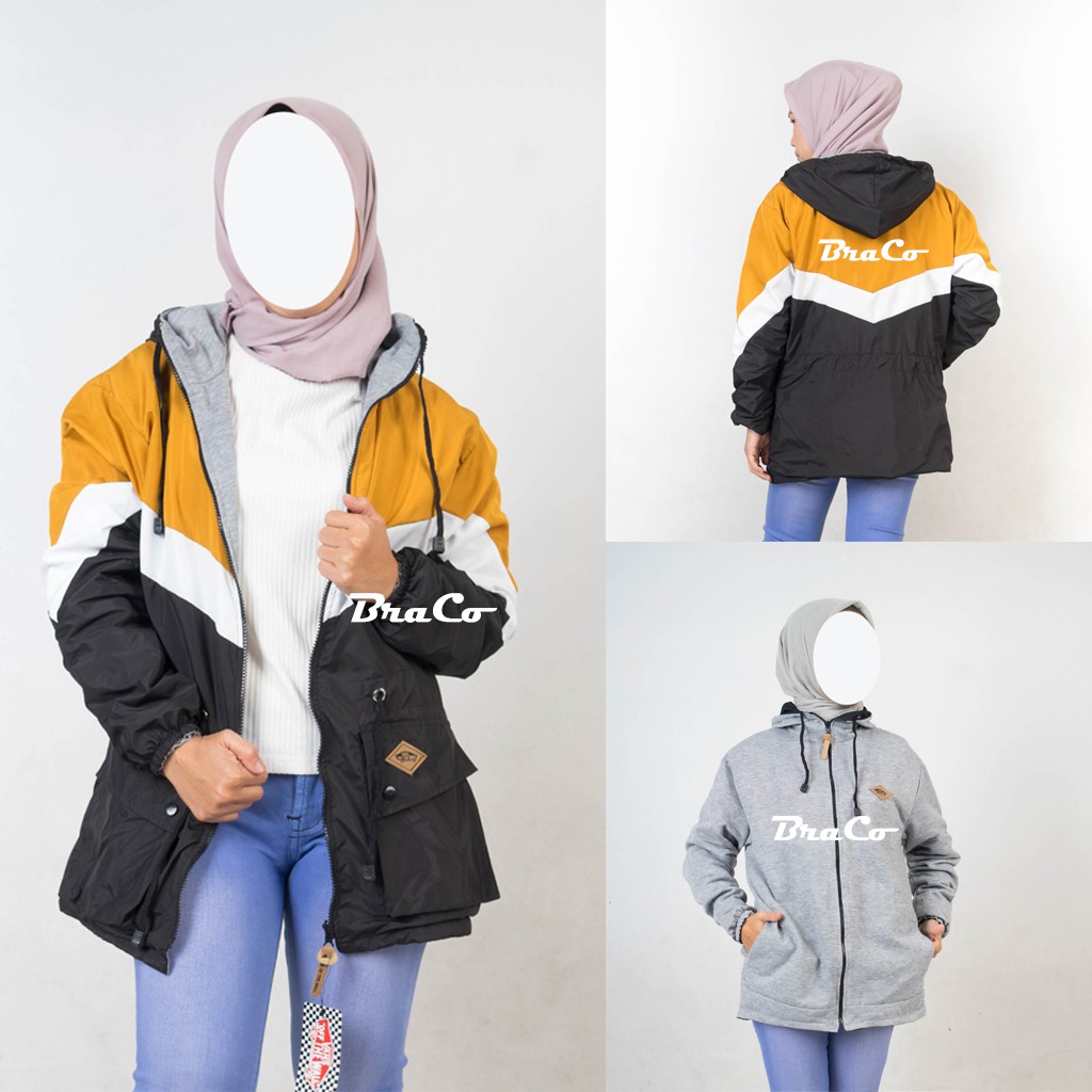 Jaket Viena Parka - Jaket Parka Wanita - Jaket Parasut Wanita - Jaket Bolak Balik Wanita