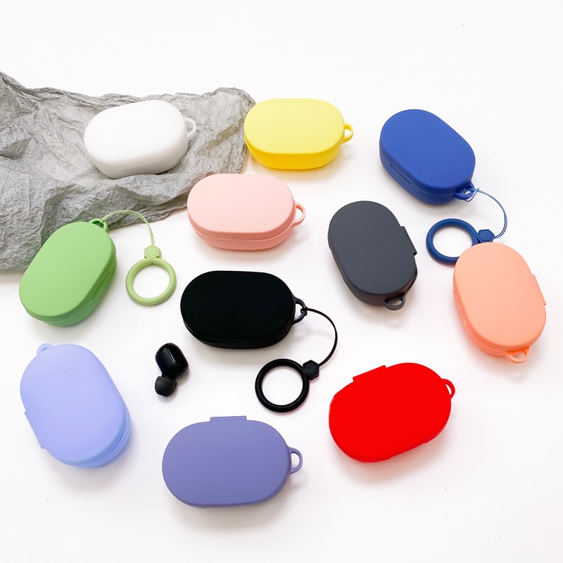 Cute Silicone High Quality Case for Xiaomi Redmi Airdots 3 Accessories Bluetooth Earphone Case Cover With Hook