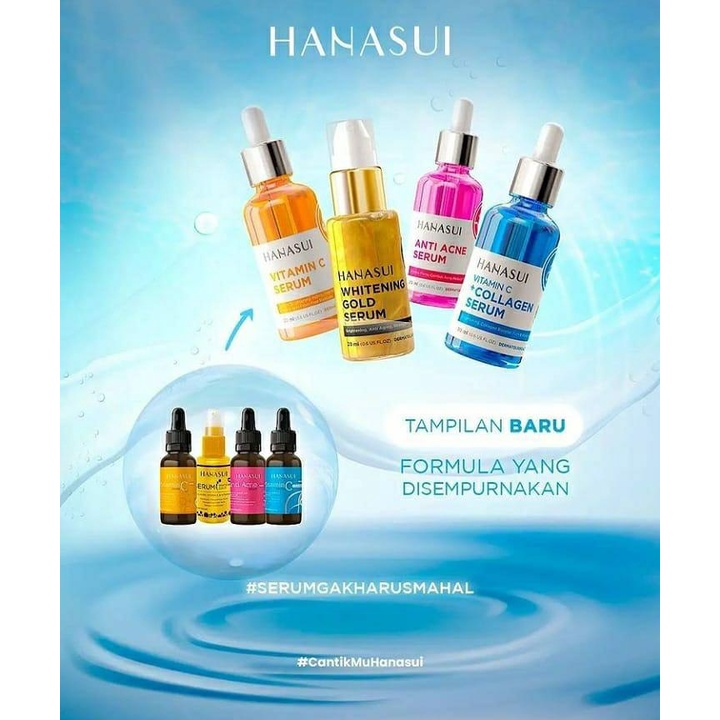 [BPOM] HANASUI Serum Vit C + Collagen | Anti Acne | Vitamin C | Whitening GOLD | BRIGHT SERUM