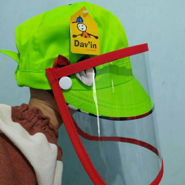 topi face shield baseball anak balita COD ready