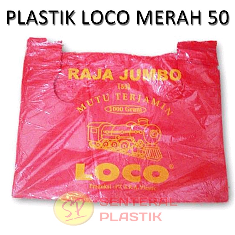 Jual Plastik Kresek Loco Merah Jumbo 50 Tebal Shopee Indonesia 5203