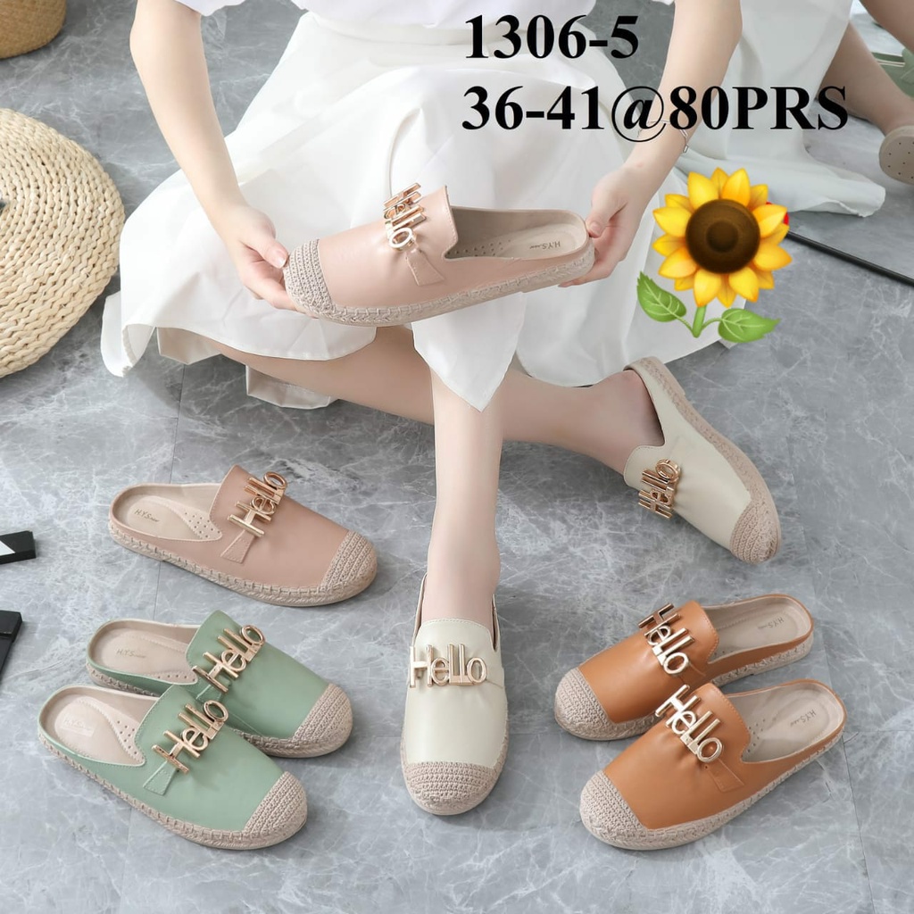 Sepatu Flat Jelly Karet Wanita Perempuan Impor Murah Terbaru Kualitas Premium AGUNG STYLE  BALANCE 1306-5