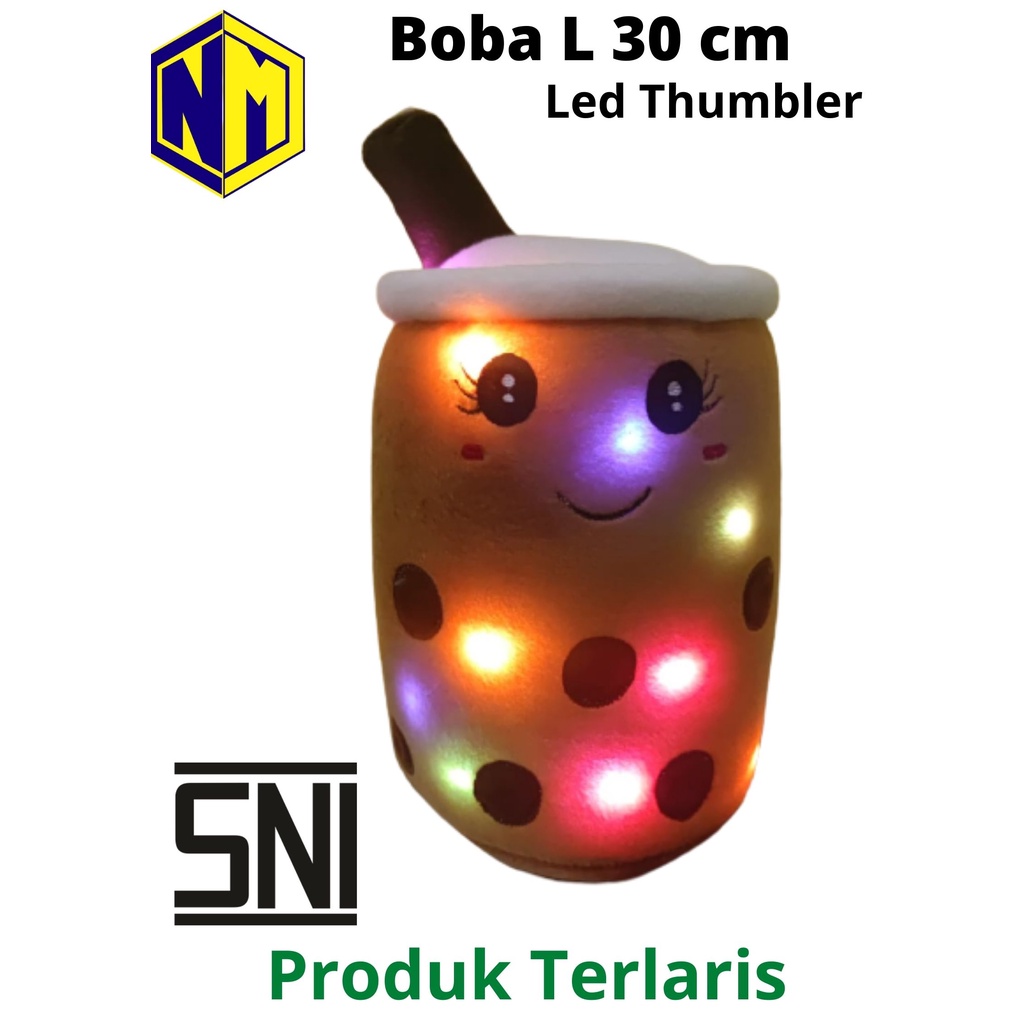 Boneka Boba Bantal Boba Besar 30 cm LED SNI Bst Seller