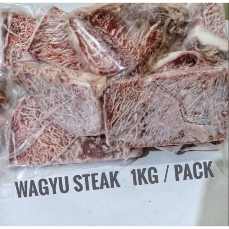 

Daging steak Sapi Wagyu Premium steak sirloin with lemak