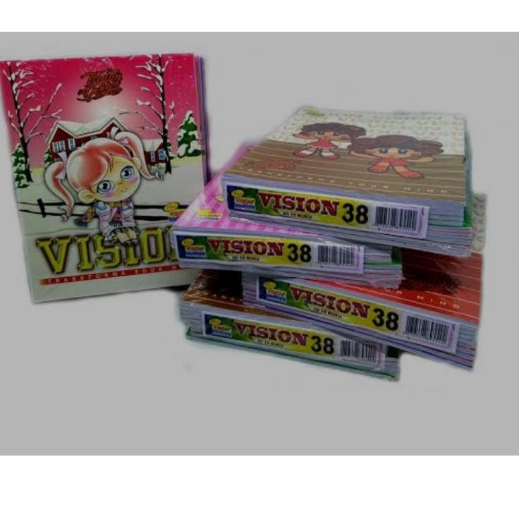 

Harga Bersahabat.. buku tulis vision 38 lembar Murah 1 pack isi 10 buku