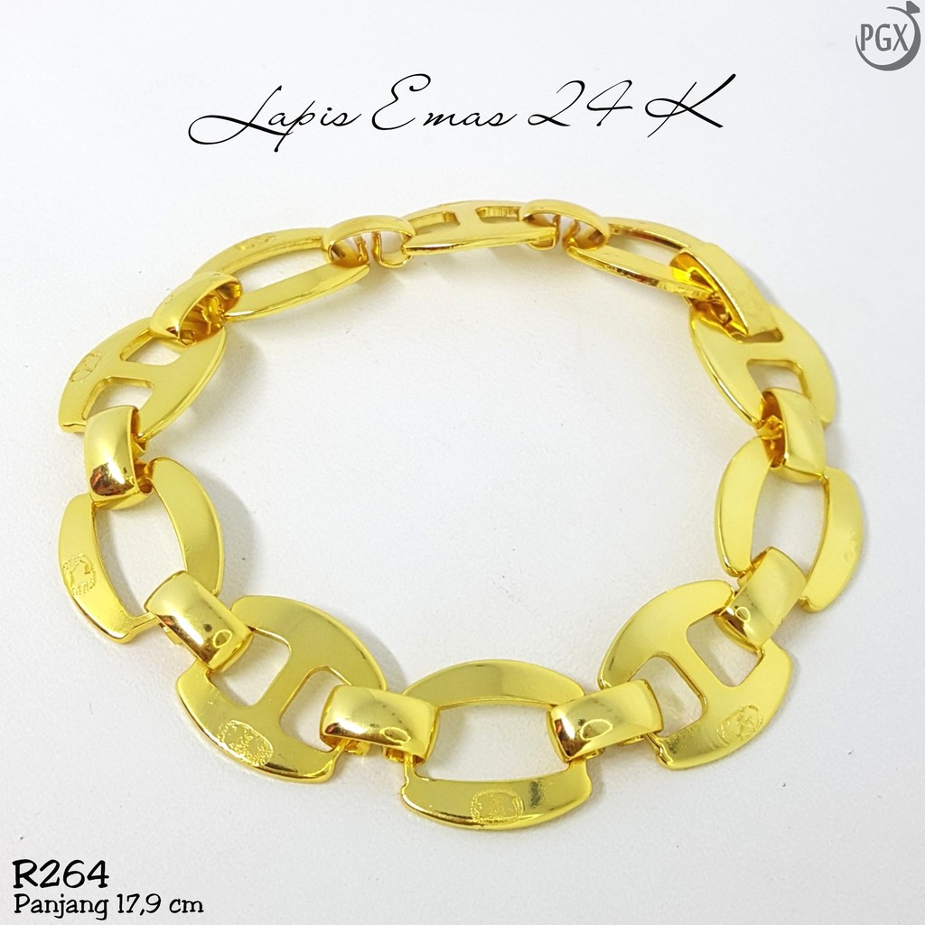 PGX Gelang Tangan Xuping Wanita Perhiasan Lapis Emas Aksesoris Fashion Premium - R264