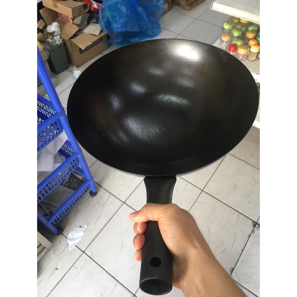 Bima Chefs 36cm Carbon Steel Japanese style iron wok chinese wok